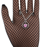 Heart Pink w/ CZ Diamonds O