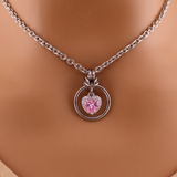 Heart Pink w/ CZ Diamonds O