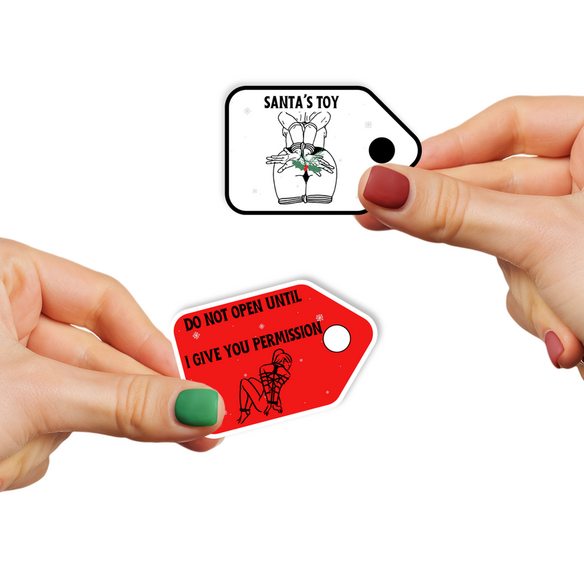 Kinky Christmas Gift Wrap Tag Stickers