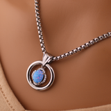 Blue Opal O Ring Collar