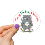 Cat Merry Fucking Christmas Sticker