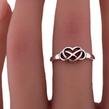 Sterling Silver Celtic Heart and Infinity Ring
