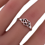 Sterling Silver Celtic Heart and Infinity Ring