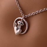 Sterling Silver Baby Monkey w/Heart