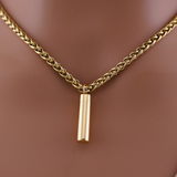 Gold Hex Key Jewelry Wheat Chain