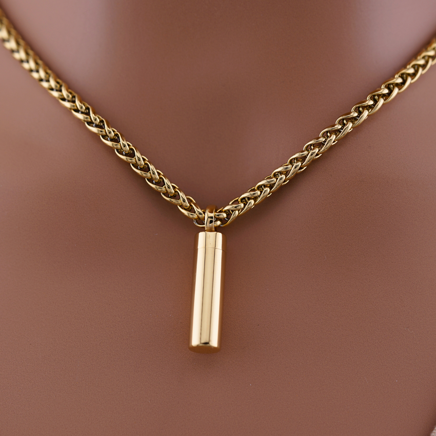 Gold Hex Key Jewelry Wheat Chain