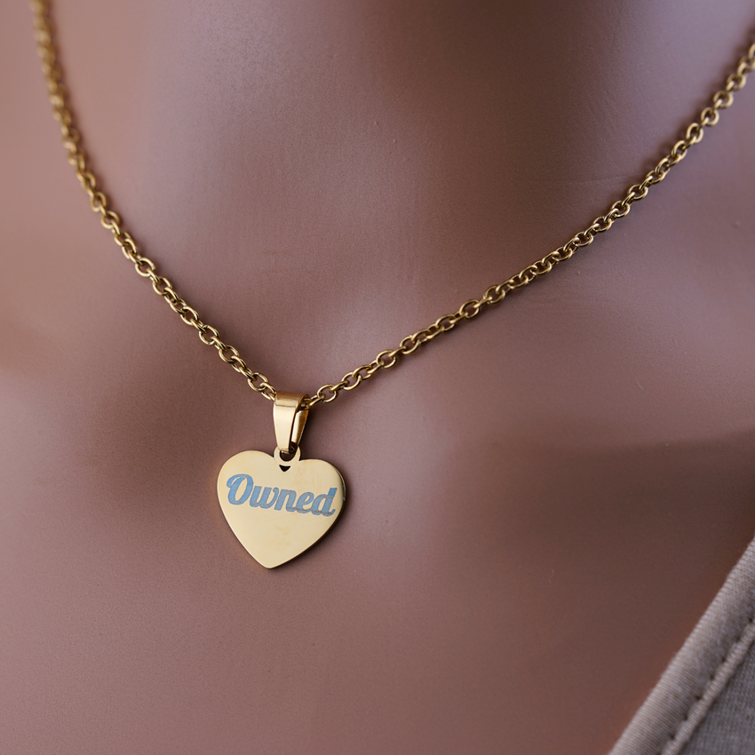 Gold Heart Custom Engraved