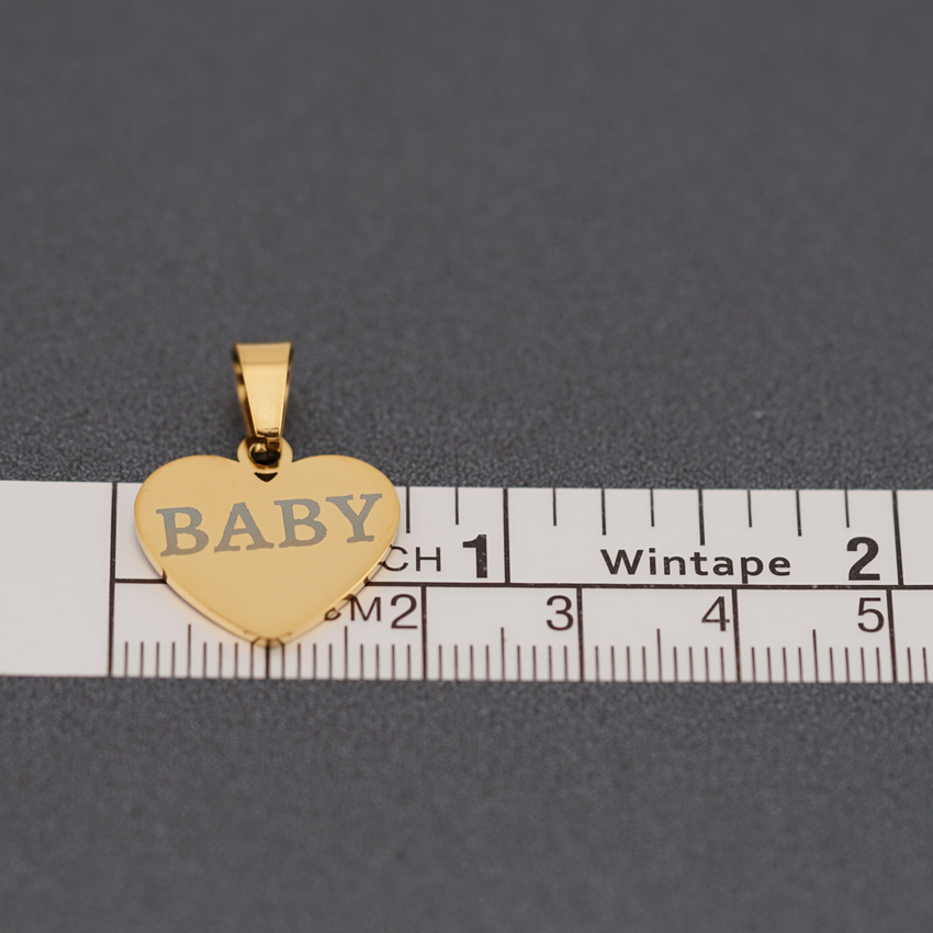 Gold Heart Custom Engraved