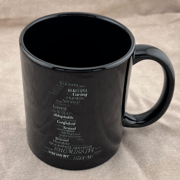 Kneeling Submissive Mug Word Art Coffee Cup