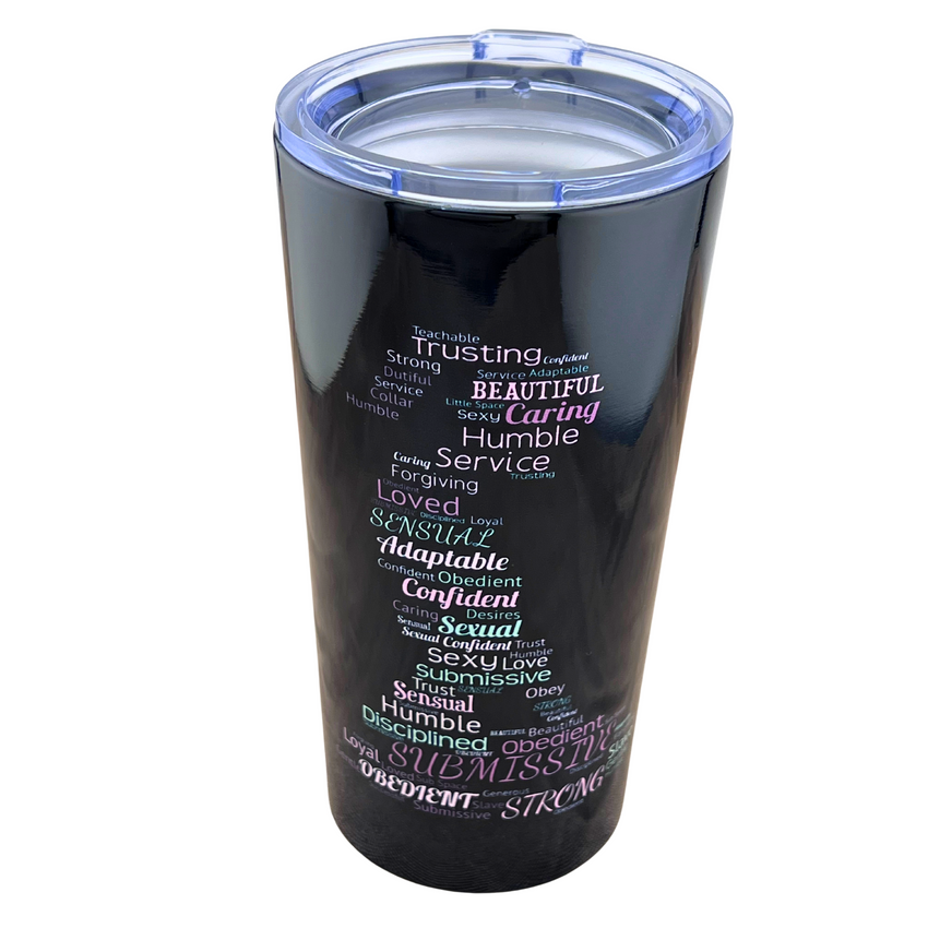 Submissive Word Art Tumbler 20oz