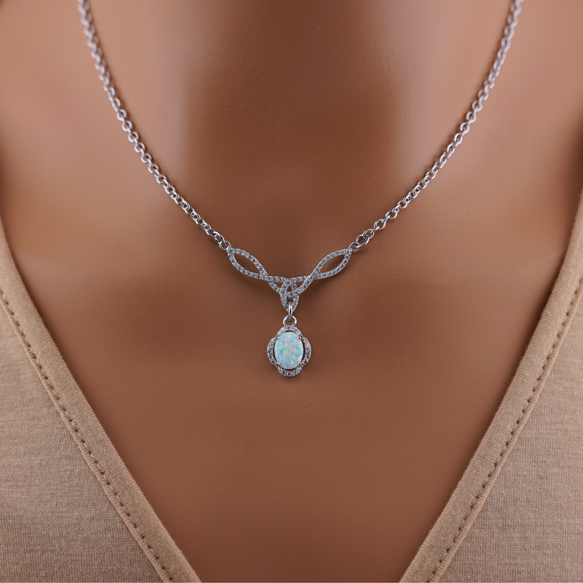 Diamond Celtic Knot Opal