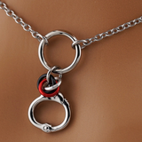 O-Ring with Handcuff and custom Lovers O Knot