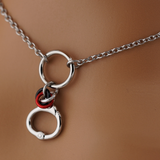 O-Ring with Handcuff and custom Lovers O Knot
