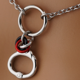 O-Ring with Handcuff and custom Lovers O Knot