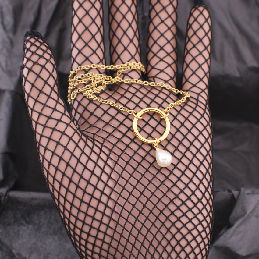 O Ring Day Collar and Pearl Necklace