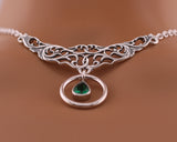 Sterling Silver Celtic Scrolls Gemstone