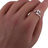 Kitten wrap Sterling Silver Ring