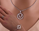 Swingers Necklace Pineapple Ring Swing Anklet Gift Set