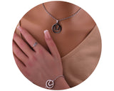 Swingers Necklace Pineapple Ring Swing Anklet Gift Set