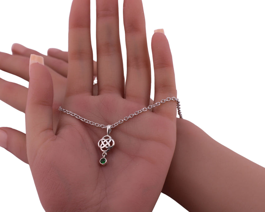 Celtic Sterling Silver Emerald