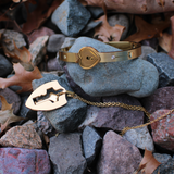 Locking Bracelet and Key Necklace