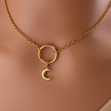 Moon & O-Ring Day Collar – Gold, or Silver