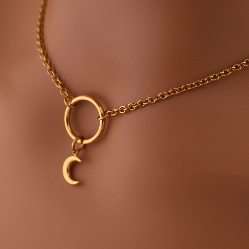 Moon & O-Ring Day Collar – Gold, or Silver