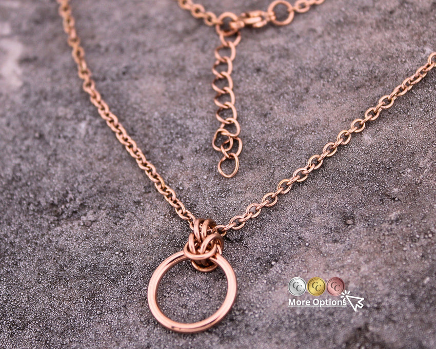 Rose Gold O Ring Necklace