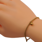 Gold Bell Bracelet 2.5mm