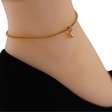 Gold Bell Anklet 2.5mm Wheat