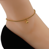 Gold Bell Anklet 2.5mm Wheat