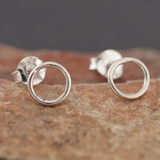 Sterling Silver 7mm High Polish Circle Stud Earring