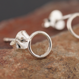 Sterling Silver 7mm High Polish Circle Stud Earring