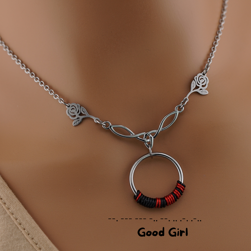 Morse Code Celtic Rose O Ring