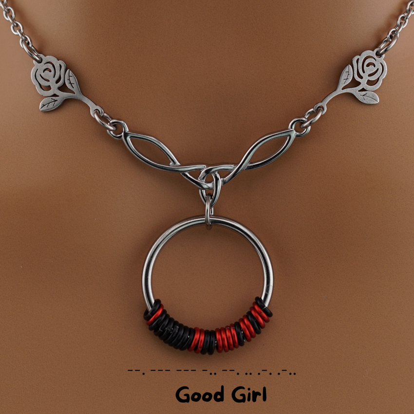 Morse Code Celtic Rose O Ring