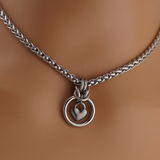 O Ring on Chainmaille w/ Heart