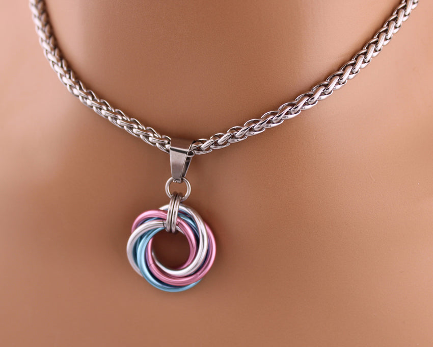 Transgender O Ring Necklace - LGBTQ Pride Jewelry, LGBTQ Pride Gift