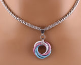 Transgender O Ring Necklace - LGBTQ Pride Jewelry, LGBTQ Pride Gift
