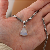 Triangle Moonstone Day Collar Necklace