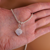 Moonstone Sterling Silver Submissive Day Collar Necklace