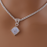 Moonstone Sterling Silver Submissive Day Collar Necklace