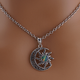 Mother of Pearl Moon and Sun Sterling Silver
