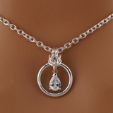 Sterling Silver Pear CZ O-Ring