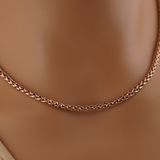Rose Gold Wheat Chain 4mm