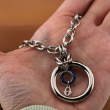 Statement O with heart lock