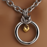 Statement O with gold heart lock