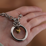 Statement O with gold heart lock