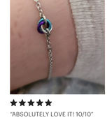 Micro Lovers Knot O Ring Anklet