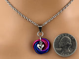 Bisexual Heart Necklace