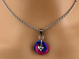 Bisexual Heart Necklace